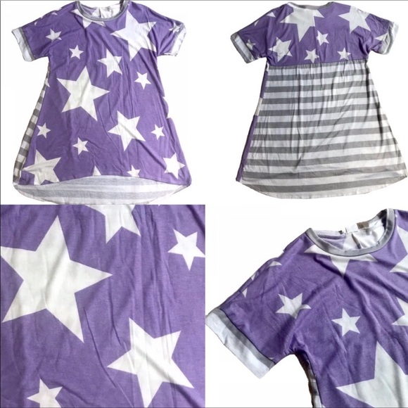 NWT Boutique Haptics Purple Stars Stripes - Picture 3 of 7